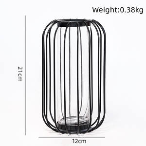 北欧風シンプルアイアンアートフレームメタルフラワーベース、レストランやリビングルームの装飾に最適、売れ筋商品、高品質 - Product Image 3