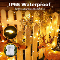 Guirnalda de Luces LED de Navidad con Control Remoto, 8 Modos, Temporizador, Regulable, Impermeable, para Decoración de Jardín Navideño