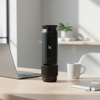 Machine à expresso portable d'extérieur en plastique, alimentée par batterie USB, entièrement automatique, pour le camping, la randonnée, la pêche, les voyages en voiture, la préparation du café