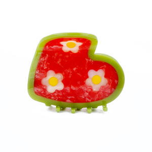 Mode personnalisée, style forêt, pétales d'amour mignons, pince à cheveux en acétate pour épissage multicolore, accessoires pour cheveux doux, vente en gros - Product Image 1