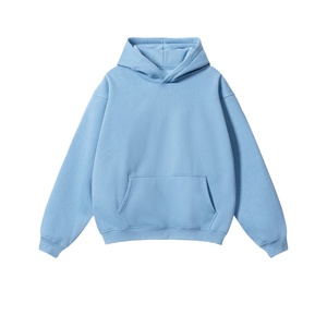 TKAN190D เสื้อฮู้ดผู้ชายผ้าฝ้าย100% โอเวอร์ไซส์ทรงหลวมลำลองไม่มีเชือกกันหดเสื้อมีฮู้ดพิมพ์ลายสกรีนแบบกำหนดเอง - Product Image 2
