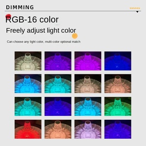Lámpara de mesa LED recargable con control táctil, <span class=keywords><strong>cristal</strong></span> rosa - Product Image 3