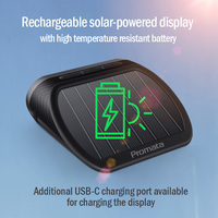 Système de surveillance des pressions des pneus (TPMS) universel pour bus et camions avec écran LCD en matériau ABS, capteurs intégrés, étanchéité IP67, charge solaire sans fil