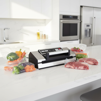 Scelleuse alimentaire électrique automatique portative en acier inoxydable avec protection contre la surchauffe, mini scelleuse sous vide domestique