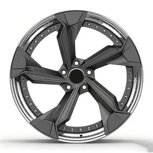 SAiLen Jantes en alliage coulé à cinq branches haute performance 2 pièces 18-22 pouces 5x150 PCD ET0 Finition noire M3/M4/M5 Mercedes Garantie 5 ans - Product Image 1