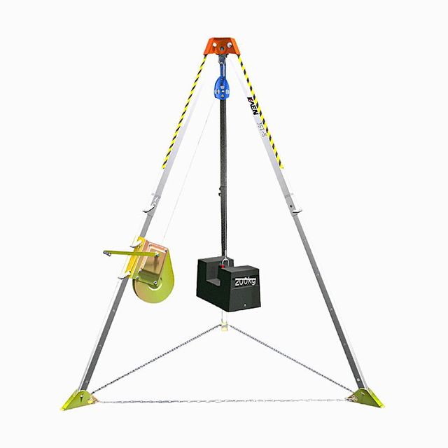 Fire Emergency Rescue Tripod - Collapsible Confined Space Tripod Aluminum Alloy Stand for Wellhead/Cave Exploration