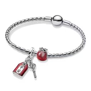 Juego de Pulseras de <span class=keywords><strong>Plata</strong></span> <span class=keywords><strong>925</strong></span> Fu'an Double Arrival para Mujer, Bolsa de la Suerte Roja DIY, Joyería de Alta Gama, Venta al por Mayor de Fábrica - Product Image 3