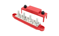 Bloc de distribution d'alimentation sur rail DIN 250A 12V, rail DIN 12V CC, 4 bornes 3/8\", 6 x # 8 vis pour câblage marin, automobile, camping-car et solaire