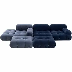 Modernes Luxus-Modulsofa Heim Designs Massivholzrahmen Modulcouch Wohnzimmer Sofas Sofasets Möbel hochwertiger Stoff