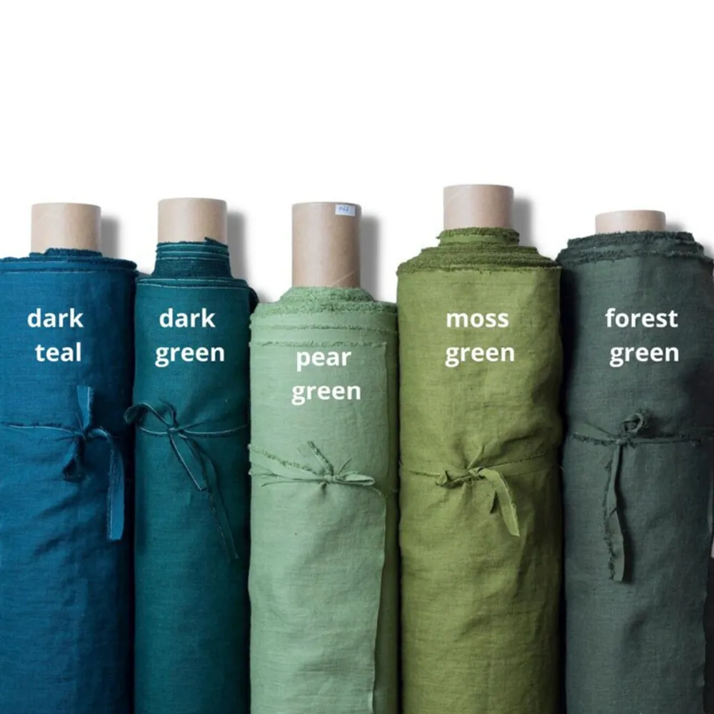 Tela de lino a rayas de algodón de lino de alta gama de alta calidad para ropa tela lisa 55% Lino 45% algodón