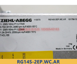 Nuevo Ventilador de Refrigeración Original Alemán ZIEHL-ABEGG RG14S-2EP.WC.<span class=keywords><strong>AR</strong></span> - Product Image 5