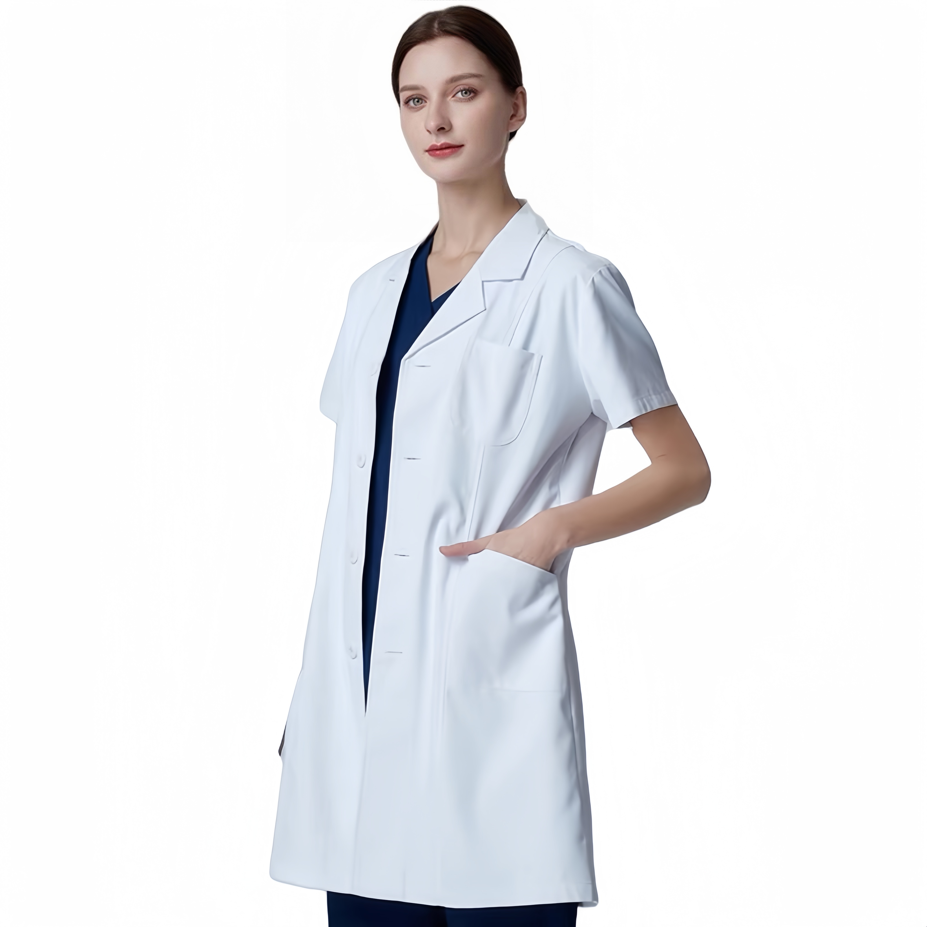 แขนสั้นสีขาว