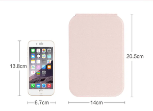 <span class=keywords><strong>Espejo</strong></span> de maquillaje LED plegable de mano cuadrado portátil pantalla táctil USB recargable viaje personalizado superventas tres colores 182G - Product Image 3