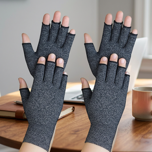 Gants sans doigts, demi-doigts, compatibles écran tactile, légers, pour sports de plein air, pour hommes, femmes, unisexe, toutes saisons, polyester, lycra - Product Image 2
