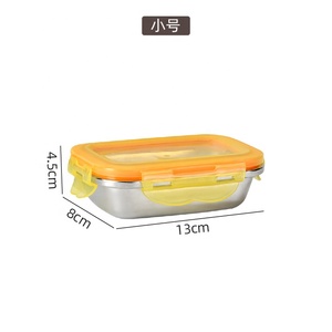large camping school leakproof metal food container stainless steel plastic lid lunch box lunch box