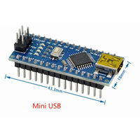 Placa de Desarrollo Nano V3.0 ATmega328P, Módulo Microcontrolador USB CH340, Compatible con Componentes Electrónicos, Lista de Materiales BOM, Compatible con China