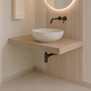 Ensemble de siphon de lavabo et siphon à bouteille en laiton massif G 1-1/4" finition polie, luxe moderne pour salle de bain, cuisine et hôtel - Product Image 4