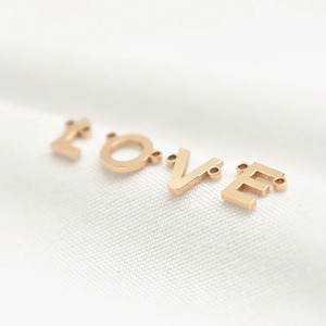 Connettori Charm con Lettere 'A-Z' in Oro 14K, Ciondolo Iniziale Alfabetico con 2 Anelli per Creazione di Collane e Bracciali - Product Image 5