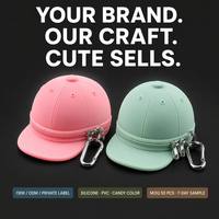 Monedero con Forma de Sombrero, Llavero de Silicona, OEM, ODM, Marca Privada, Logotipo Personalizado, Color Caramelo, Regalo Promocional, Fabricante