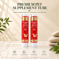 Tube de dentifrice laminé ABL personnalisé, emballage cylindrique en métal rechargeable pour aliments pour animaux de compagnie