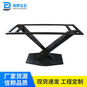 Z Shape Iron Table Base <b>Black</b> Industrial Restaurant Table <b>Frame</b> Heavy Duty Support - Product Image 5
