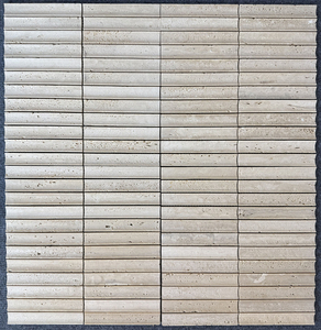 Decoración de pared de fondo interior de mosaico de piedra de <span class=keywords><strong>cueva</strong></span> de roca volcánica en diseño de rayas decoración de pared de diseño moderno - Product Image 2