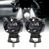 Projecteur LED double couleur pour moto Mini hibou, phare de travail, lampe antibrouillard super lumineuse pour ATV Buggy 4X4 UTV