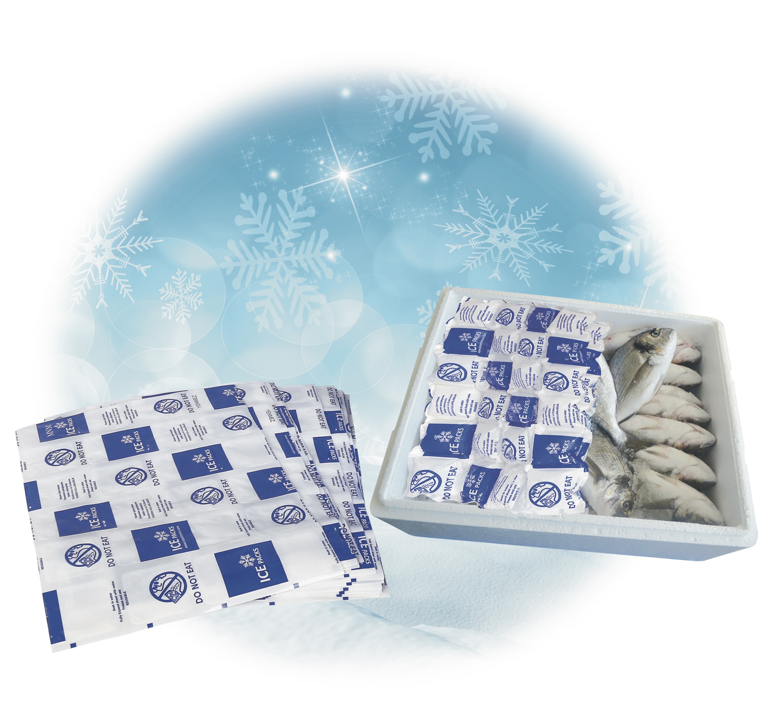 24-Cell Reusable ICE PACKS with Custom Logo for Shipping
