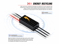 Contrôleur de vitesse de moteur brushless BLDC de qualité industrielle ESC U80 V2 5-14S LiPo 80A Max, protection IP67, sortie 0,7-4,1 kW pour RC