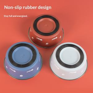 Novas Tigelas Duplas Antiderrapantes de Estilo Nórdico para Cães e Gatos com Padrão de Osso de Peixe e Pegada de Pata - Atacado - Product Image 4