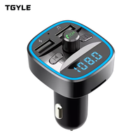Chargeur de voiture double USB avec navigation DSP, commande vocale intelligente, émetteur FM, fonction stéréo, lecteur MP3 sans fil