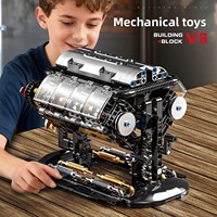 NOUVEAU 3101 Mini Blocs de Construction Moteur Mécanique en Plastique 40 Pièces Voiture de Course Tendance Jouet d'Assemblage à Collectionner Cadeau Garçons