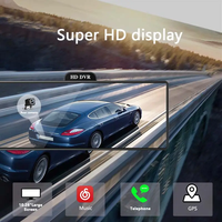 10.36 inci OLED Dual Lens Mirror Universal Dash Cam Layar Sentuh Monitor 4K Wireless Carplay Android Stereo Perekam Video IP67