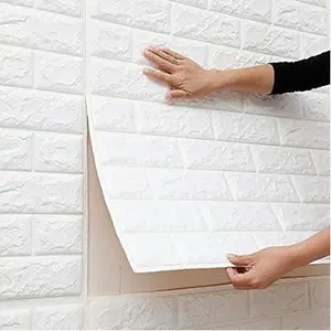 Paneles de pared 3D para revestimiento de pared, papel tapiz autoadhesivo de 30x28 pulgadas, impermeable, espuma PE