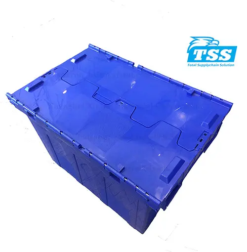 Valuables Safety Container Box 47 Litres Plastic Storage Moving Crate Storage Tote Box TBX5638 565X385X320mm(xfseal Tote Box)
