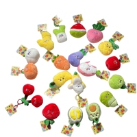 Porte-clés Pompon Fruits Avocat Banane Mangue Fraise Cerise Pompon Porte-clés Enfants Enfants Jouets en Peluche Porte-clés Carotte