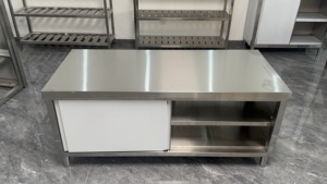 <span class=keywords><strong>Table</strong></span> de préparation en acier inoxydable 36 x 48 avec dosseret, hauteur réglable, <span class=keywords><strong>table</strong></span> de travail pour cuisine commerciale - Product Image 2