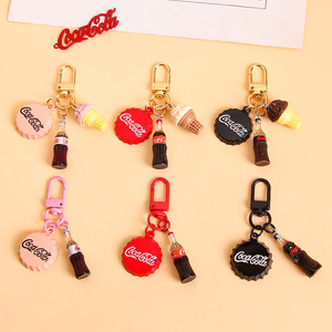 Mô phỏng sáng tạo của chai Cola Keychain dễ thương vài túi Mặt dây chuyền airpods2 Tai nghe Túi kem Mặt dây chuyền - Product Image 1