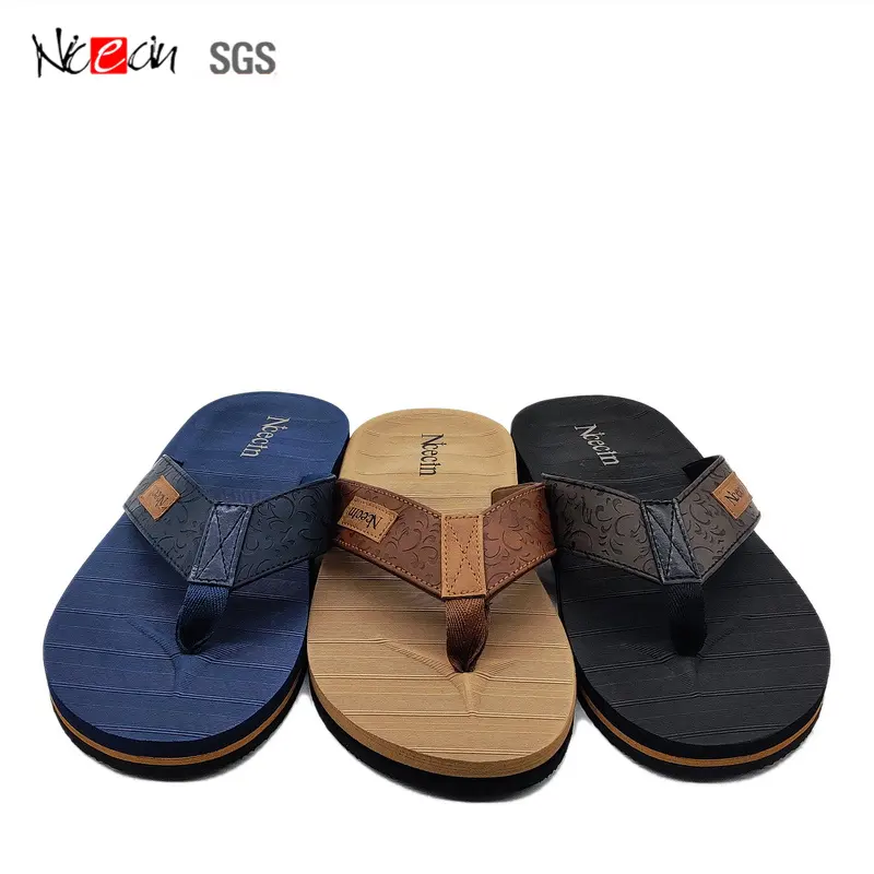 Nicecin Most Popular Footwear Men Multi-color Beach Thongs Footwear Outdoor Men Slippers Flip Flops