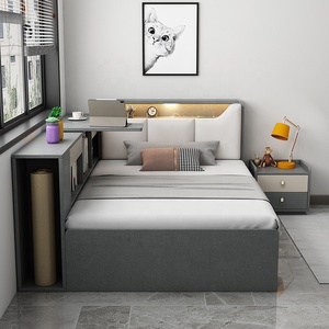 Muebles Modernos que Ahorran Espacio, Dormitorio Funcional con Almacenamiento, Camas Individuales, Dobles y Infantiles de Piel Sintética - Product Image 2