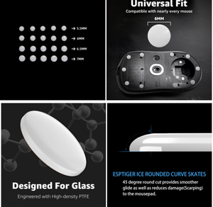 Accesorios para Juegos, Patines de Ratón Ultraglide, PTFE Redondos, Puntos Deslizantes para Ratón DIY - Product Image 6