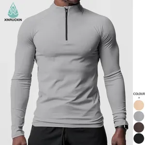 Vente en gros de nouveaux produits Sweat-shirt à manches longues pour hommes Active T-shirt à manches longues uni personnalisé à bas prix