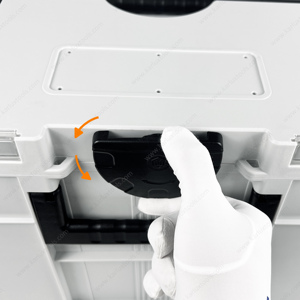 40x30x34cm hộp lưu trữ lớn không thấm nước chống bụi Stackable công cụ trường hợp hệ thống ABS nhựa hộp công cụ systainer Trường hợp với xử lý - Product Image 6