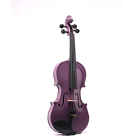 Chinese Factory Offers Colorful Plywood Violins for Beginners Available in Pink Black Purple
