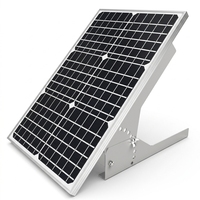 Panneau solaire monocristallin PERC HJT 30W avec cadre en aluminium, batterie solaire 12V pour véhicule marin, ferme, caméra de sécurité