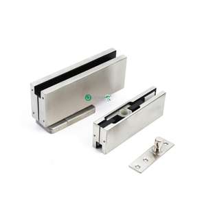 Ressort de sol dissimulé en acier inoxydable sans creuser <span class=keywords><strong>Patch</strong></span> Fitting Combo Set pour porte en verre - Product Image 1