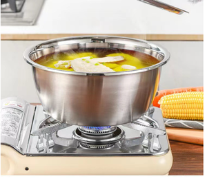 DFU0174 Bol multifonction en acier inoxydable 304 non magnétique épaissi, avec rebord inversé européen, pour assaisonnements et batteur à œufs - Product Image 5