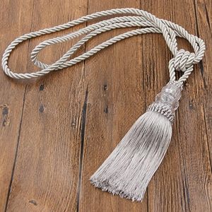Attache de <span class=keywords><strong>rideau</strong></span> générique avec cordon de 22 cm de long et deux pièces pour chambre et salon (gris) - Product Image 3