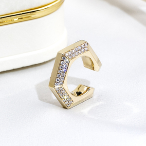 Pendientes de Diamantes Cultivados en Laboratorio MSE-827 de Oro Amarillo de 9K, Corte Brillante Redondo, Modernos, para Uso Diario - Product Image 3