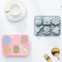 Moule en silicone en stock à thème abeille pour chocolat, gâteaux, bonbons gélifiés, desserts, savons faits main et plâtre, Chine